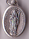 St. Scholastica Inexpensive Oxidized Medal