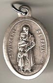 St. Vincent De Paul Oxidized Medal