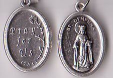 St. Dymphna Oxidized Medal