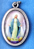 Our Lady of Grace Oxidized Picture Medal