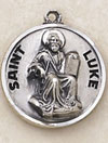 St Luke Round Sterling Silver Medal