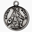 St Roch Sterling Silver Medal