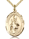 St Augustine of Hippo Gold Filled Medal