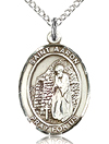 St Aaron Sterling Silver Medal