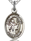 St Augustine Small Sterling Silver Medal