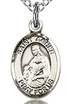 St. Agnes Small Sterling Silver Medal