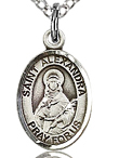 St Alexandra Small Sterling Silver Medal