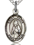 St Alice Small Sterling Silver Medal