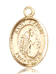 St Aaron Small 14kt Gold Medal