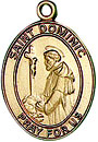 St Dominic Gold Filled Medal