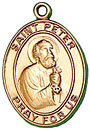St Peter Gold Filled Medal