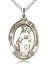 St Catherine of Alexandria Sterling Silver Medal