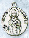 St Blaise Sterling Silver Medal