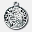 St Clare Sterling Silver Medal
