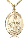 St Dymphna Gold Filled Medal