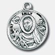 St Emily Sterling Silver Medal
