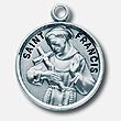 St Francis Sterling Silver Medal