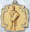 St Florian, Patron Saint of Firemen Gold Filled Medal