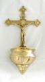 Brass Crucifixion Font - 11.5 Inches