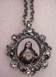 Sacred Heart Sepia Necklace