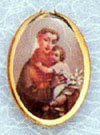 St. Anthony Gold Rim Lapel Pin