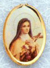 St. Theresa Gold Rim Lapel Pin