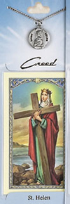 St Helen Pewter Medal with Prayer Card