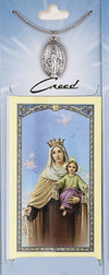 Madonna & Child Prayer Card with Pewter Medal