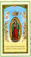 Our Lady of Guadalupe Portrait Laminated Prayer Card