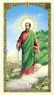 Saint Paul the Apostle Laminated Prayer Card