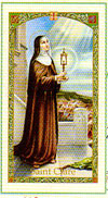 Saint Clare Laminated Prayer Card