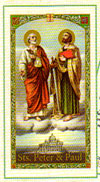 Saint Peter & Paul Novena Laminated Prayer Card