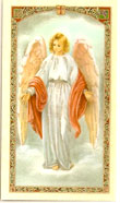 Santos Angel de la Guarda Laminated Prayer Card