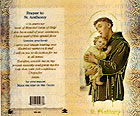St. Anthony Biography Prayer Card