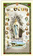 Holy Rosary Mysteries Laminated Prayer Card