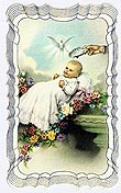 Baby Girl Linen Prayer Card