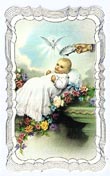 Baby Boy Linen Prayer Card