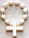 White Plastic Rosary Ring