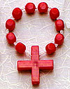 Red Plastic Rosary Ring