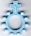 Blue Plastic Rosary Ring