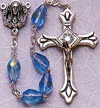 Blue Teardrop Glass Bead Rosary