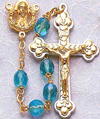 Women's Crystal Gift Rosary, Aqua