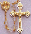 Tin Cut Crystal Rosary