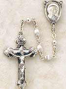 All Sterling Silver Rosary with Oval Beads