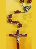 Family Plastic Brown Rosary
