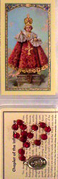 Infant Prague Chaplet with Prayer Card