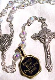 Crystal AB Bead Sterling Silver Rosary