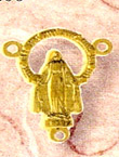 Miraculous Gold Metal Rosary Center