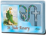 St Jude Green Crystal Rosary