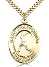 Gold Filled Boys Baseball Sports Medal